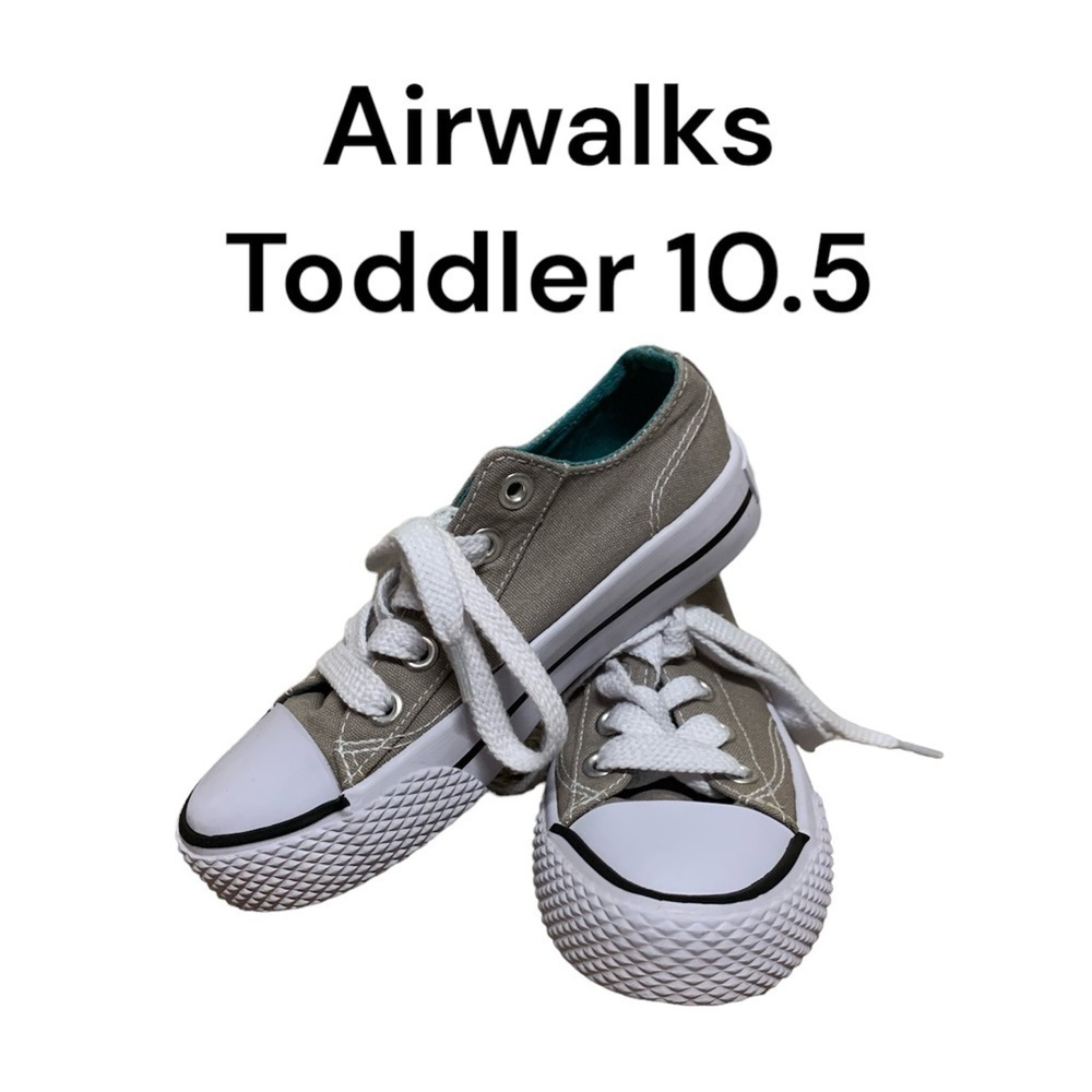 Airwalk Legacee sneakers grey gray white tie laces boy girl neutral toddler 10.5 - Picture 10 of 11
